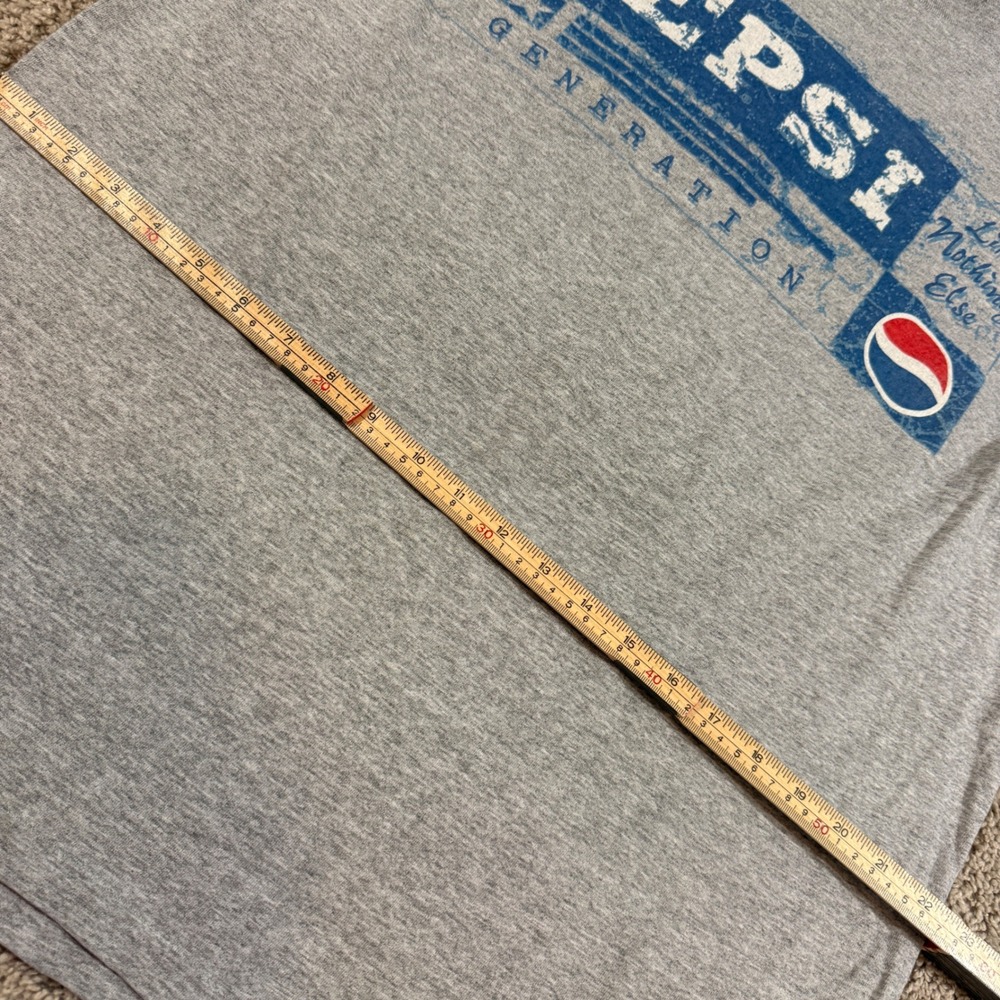 Pepsi Graphic T-Shirt Men L/XL Gray Good Vintage 90s Pepsi Generation Made USA - Picture 6 of 6